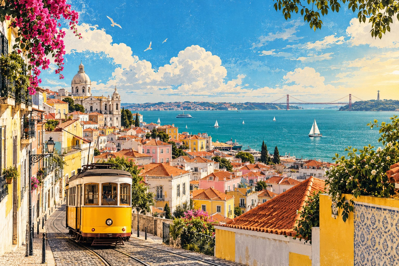 Lisbon travel artwork