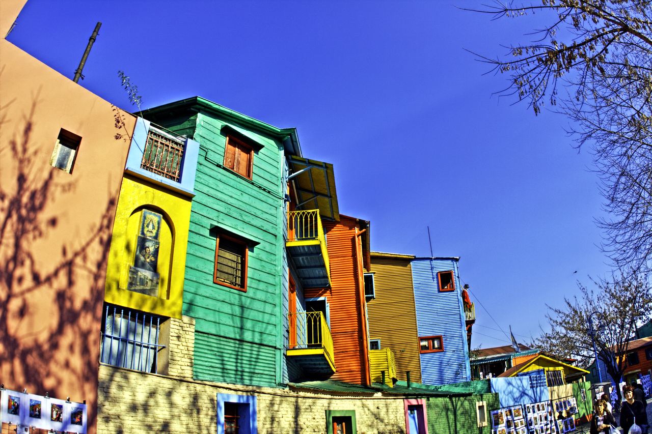 Colorful houses on Caminito street in La Boca, Buenos Aires, Argentina